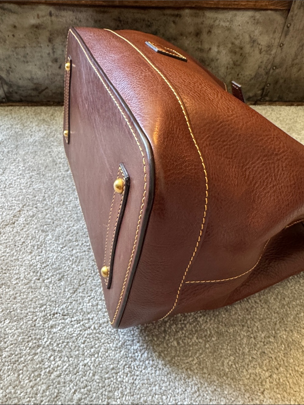 Dooney & Bourke Florentine Perry Satchel in Chestnut - Picture 5 of 16